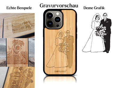 INDIVIDUELL iPhone 15 Pro Bambus-Kunststoff